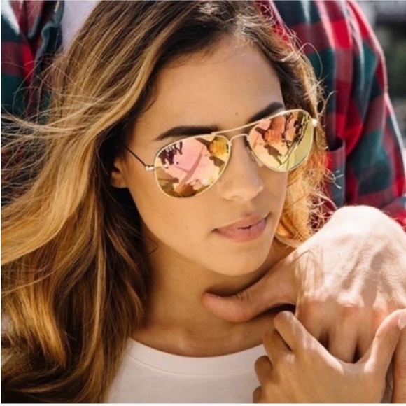 Ray Ban Style Avaitor Pink G 15 Lenses - Picture 1 of 9